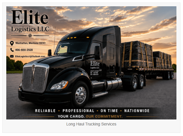 Black Elite Logistics semi-truck hauling cargo