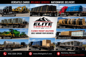 Examples of freight hauled by Elite Logistics flatbed trucking services.