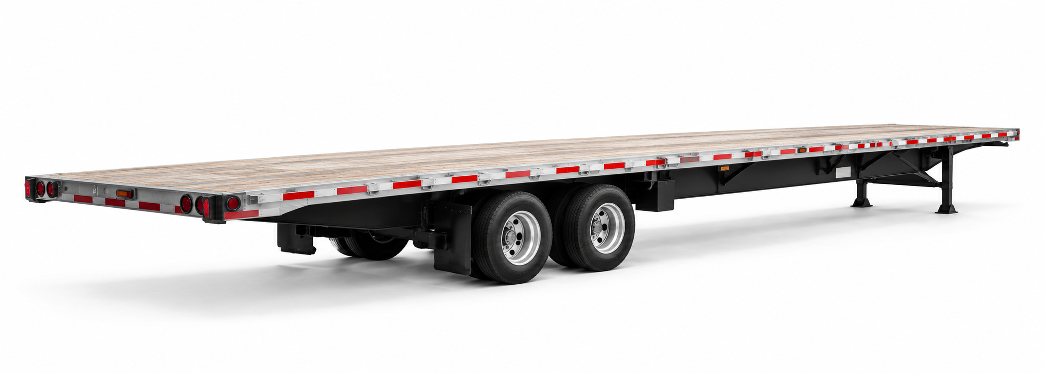 Standard 48-foot flatbed trailer with tandem axles for general open-deck freight, Elite Logistics LLC flatbed trucking