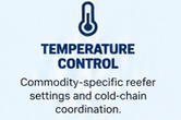 Temperature control icon showing a thermometer for commodity-specific reefer settings and cold-chain coordination at Elite Logistics