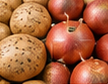 Close-up of fresh potatoes and onions ready for temperature-controlled produce trucking with Elite Logistics